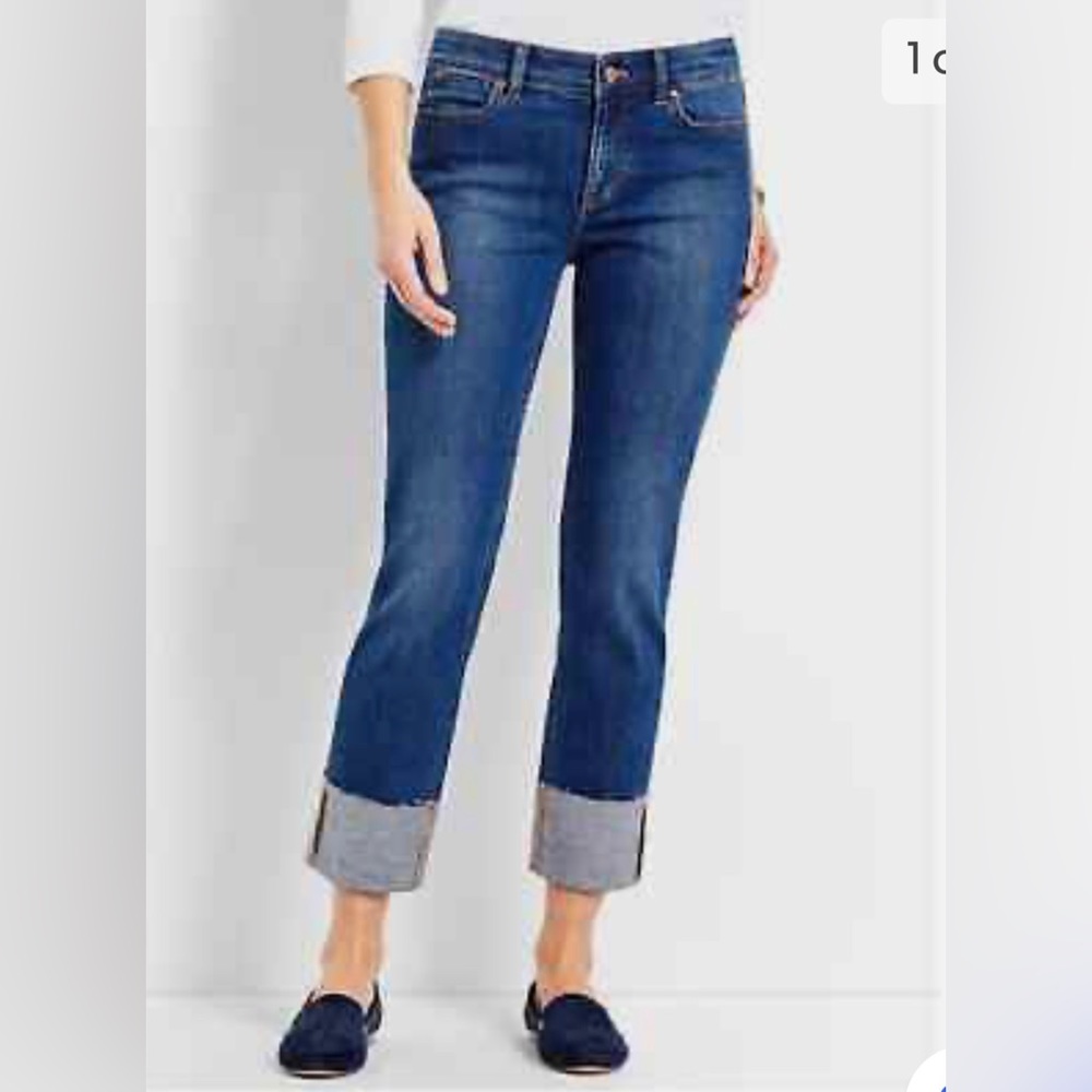 Straight cropped jeans size 2 by Talbots, new without tags